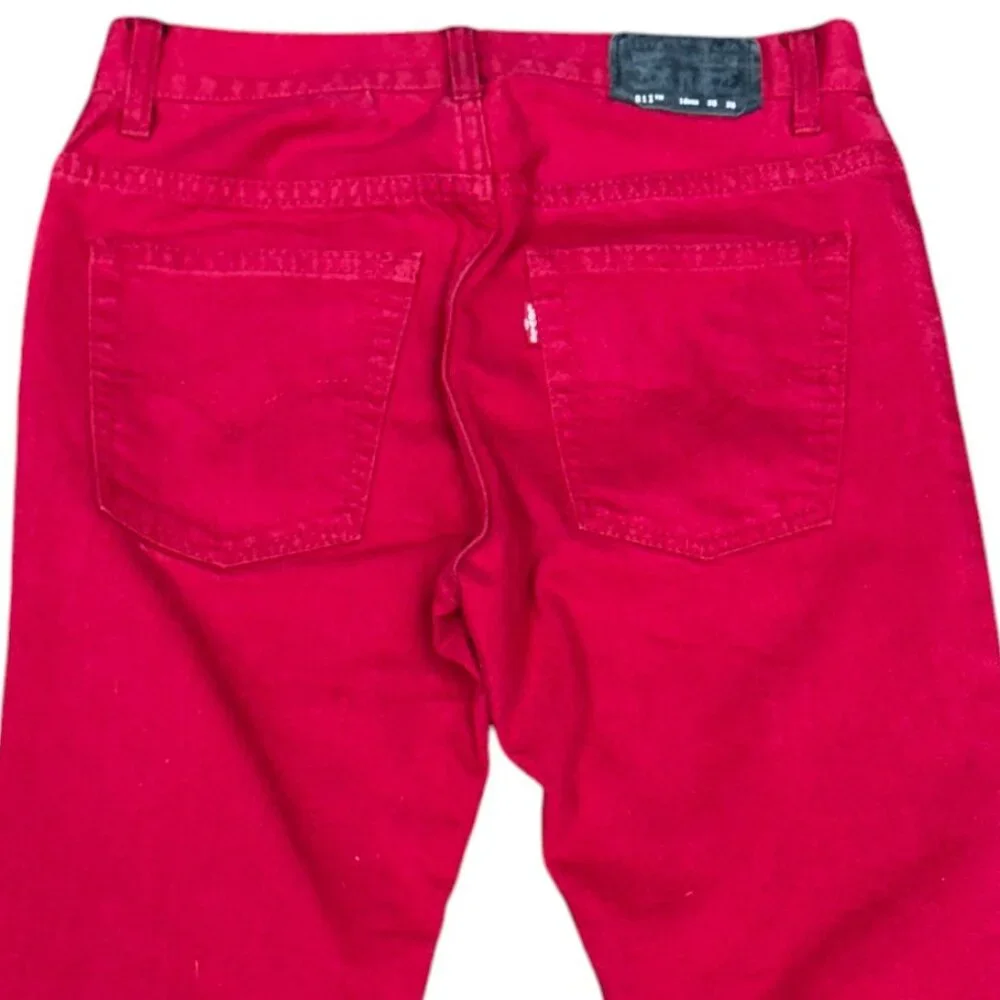 LEVI'S® 511™ Men's Slim Fit‎ Straight Leg Jeans Red Black Patch | W28 x L28